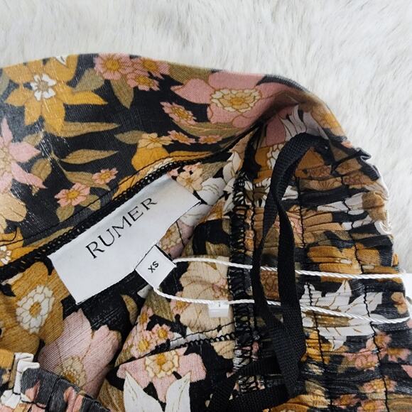 NEW Rumer The Label Paloma Floral Print High Waist Shorts - Picture 11 of 13